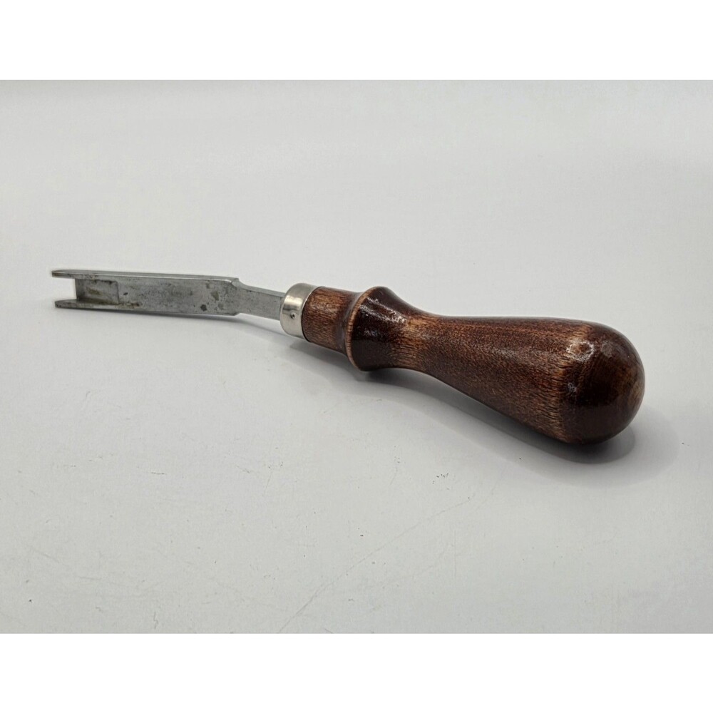 Unbranded French Edge Skiving Tool Leather Beveler Edger Wood Handle Belt Skiver